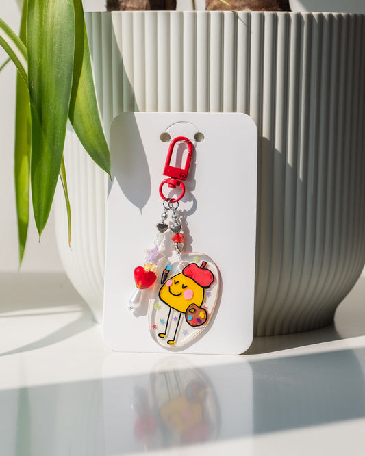 Elvenflower art artist blob illustrated cute keyring keychain