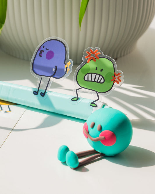 Elvenflower blobs sticker sheet vinyl transparent cute figurine