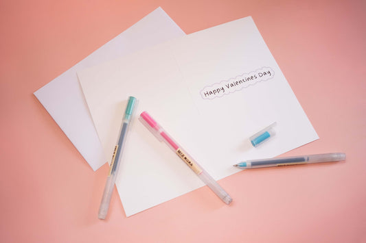 Elvenflower illustrated blobs love valentine's card pens