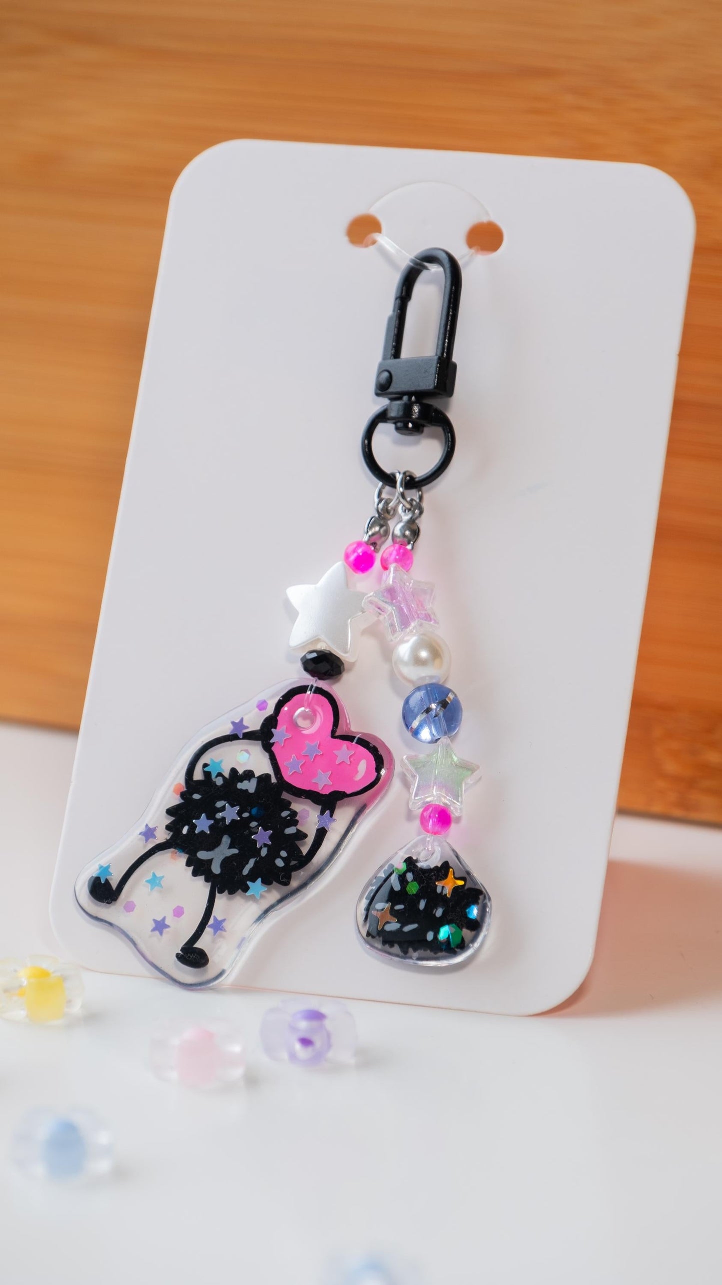 Elvenflower soot sprite Ghibli fanart illustrated phone charm