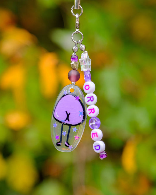 Anxious Blob Phone Charm