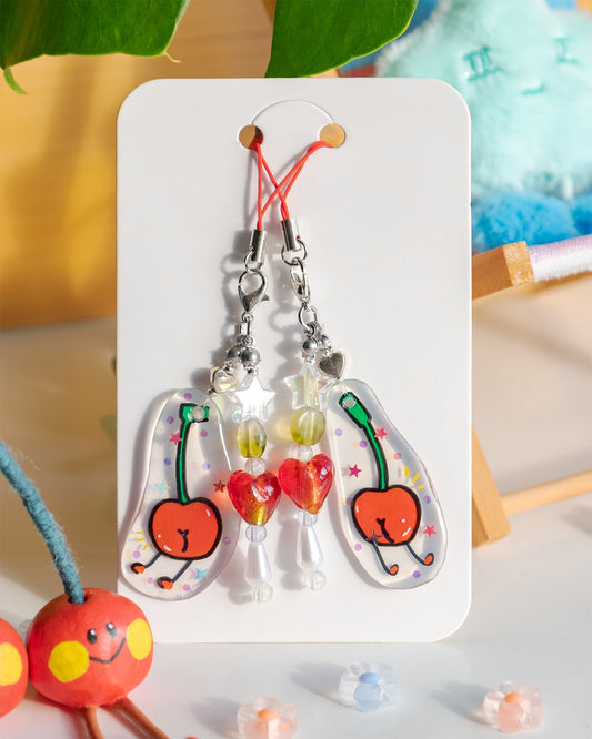 Matching Cherry Blob Phone charms