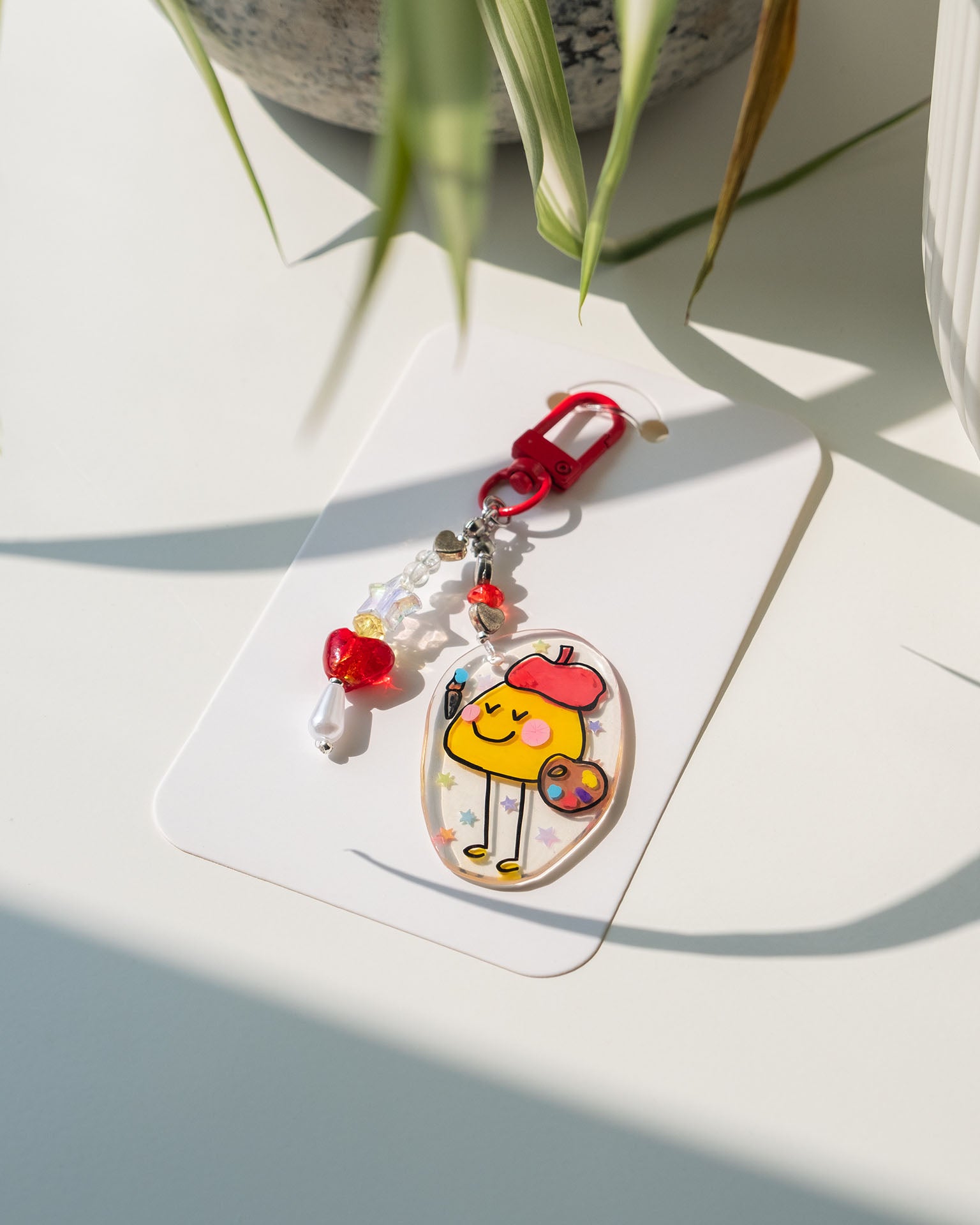 Elvenflower art artist blob illustrated cute keyring keychain