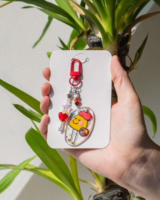 Elvenflower art artist blob illustrated cute keyring keychain