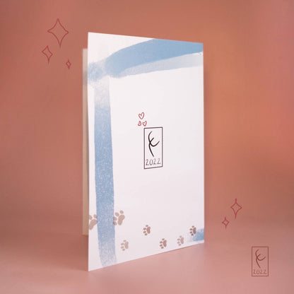 Valentine's Day card illustrated cat