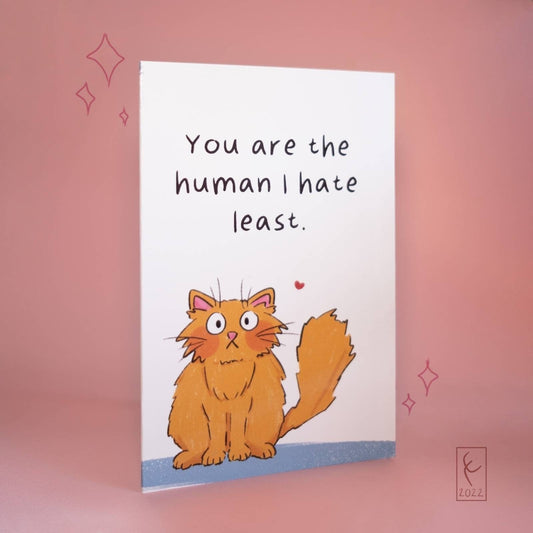 Elvenflower Valentine's Day card illustrated cat