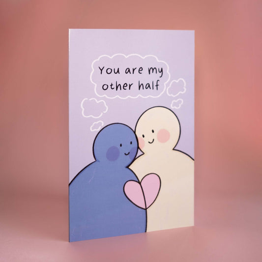 Elvenflower illustrated blobs love valentine's card other half