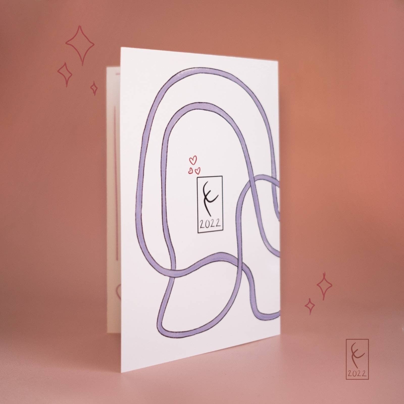 Elvenflower cat love valentine's day card this much card