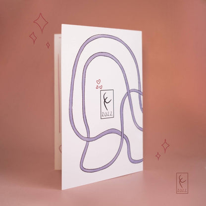 Elvenflower cat love valentine's day card this much card