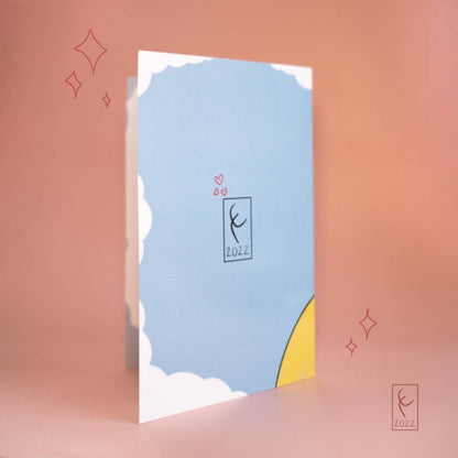 Valentine's Day card illustrated blobs
