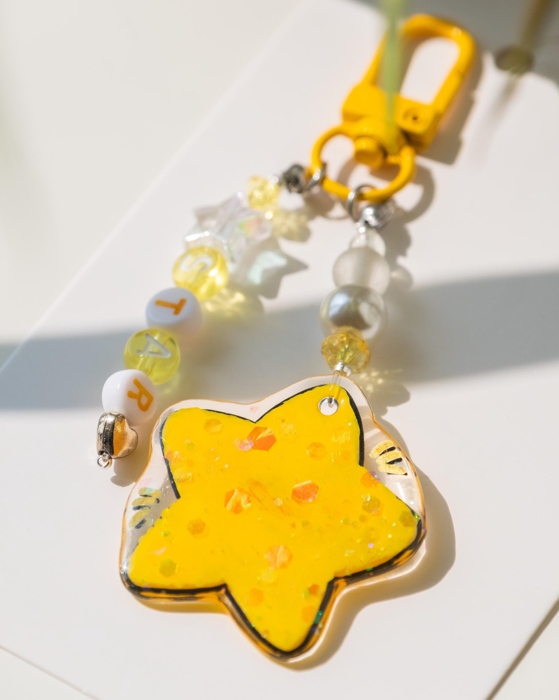 Elvenflower lucky star blob sunlight cute keyring close up detail