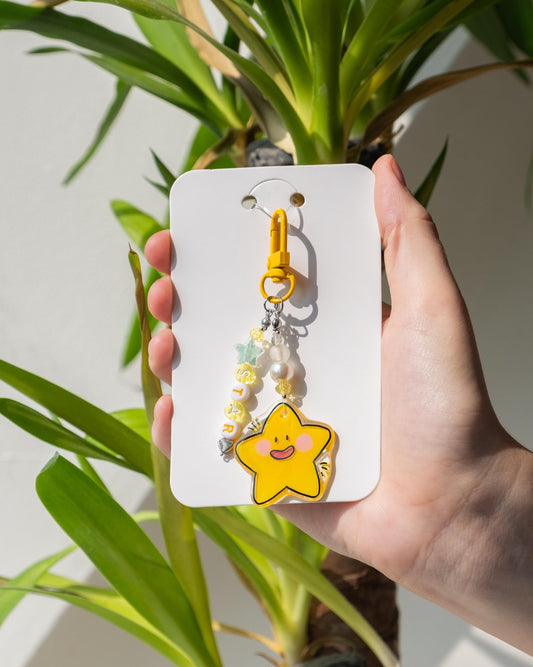 Elvenflower lucky star blob sunlight cute keyring hand keychain