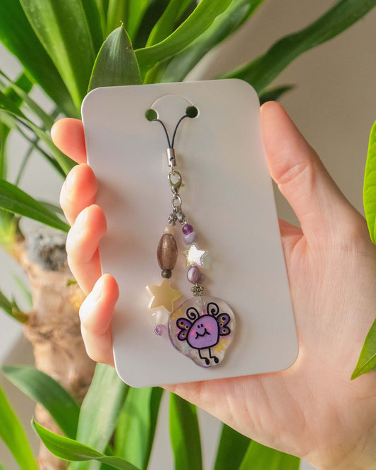 Butterfly blob phone charm star decoration