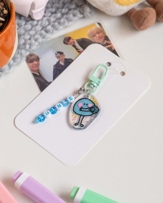 Shinee Shawol blue blob lightstick kpop phone charm