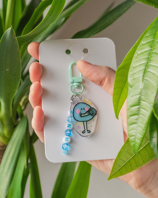 Shinee Shawol blue blob lightstick kpop phone charm